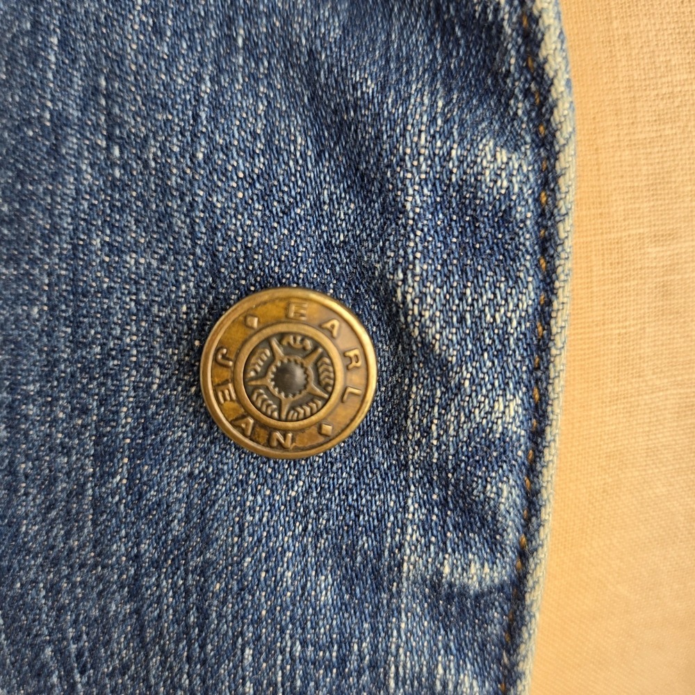 Earl Jeans Womens Vtg Sherpa Lined Denim Jean Jacket Size M Ranch Coat Trucker - Picture 3 of 11